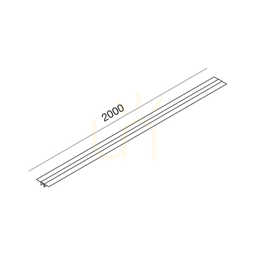 Verifica GBIN51 Șină magnetică subțire, 2 m, negru, Gea Luce