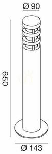 GES012 Stâlp de iluminat Gea Luce argintiu, IP54 small 1