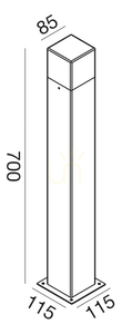 Stâlp de iluminat GES412 Graphite Gea Luce, IP44 small 1