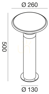 GES521 Stâlp de iluminat Gea Luce, culoare ruginiu, IP44 small 1