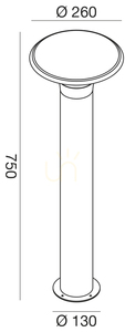 GES522 Stâlp de iluminat Gea Luce, culoare ruginiu, IP44 small 1
