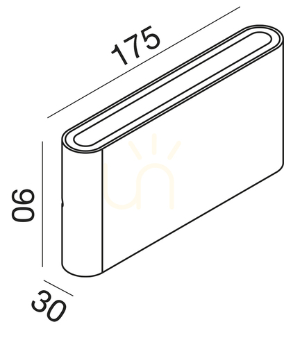 Verifica GES881N Aplică de perete pentru exterior Graphite Gea Luce, IP54