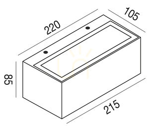 GES972 Aplică de perete pentru exterior Gea Luce, culoare ruginie, IP65 small 1
