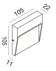 GES982C Iluminat pentru scări Gea Luce, maro, IP65 small 1