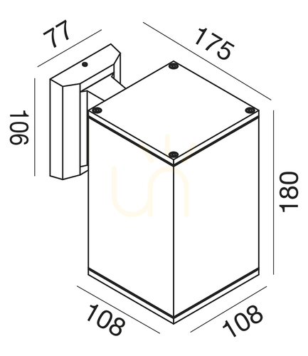 Verifica Aplică de exterior Gea Luce GES1013 antracit IP65 E27