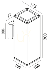 GES1017 Aplică de perete pentru exterior Gea Luce, albă, IP65 small 1