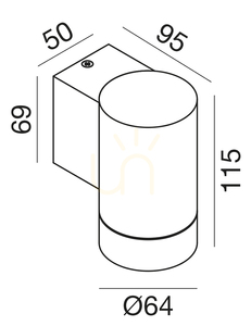 Aplică de exterior Gea Luce GES1060, albă, GU10, IP54, Ø6,4 cm small 1