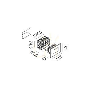 Gea Luce GES2040 corp LED încastrat pentru trepte, sticlă albă, 4,5 W IP66 small 1