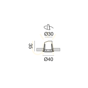 GES2060N Corp de iluminat încastrat, alb, Gea Luce, IP44 small 1