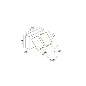 GES2073 Aplică de perete pentru exterior Gea Luce, albă, IP65 small 1