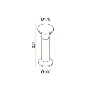GES2270 Stâlp de iluminat Gea Luce din antracit, IP54 small 1