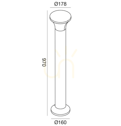 Verifica GES2271 Stâlp de iluminat Gea Luce din antracit, IP54