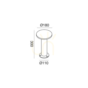 GES2331C Stâlp de iluminat Gea Luce maro, IP65 small 1