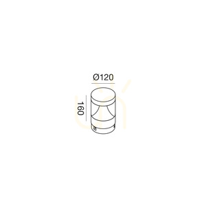 GES2390 Stâlp de iluminat Gea Luce din antracit, IP65 small 2
