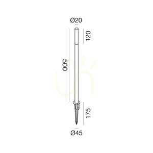 Stâlp de grădină LED Gea Luce GES2433C maro închis IP65 3 W small 1