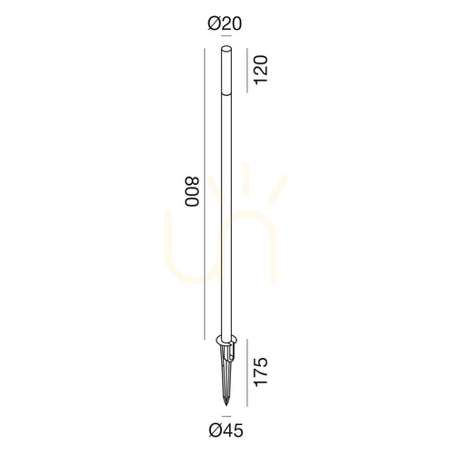 Verifica GES2435C Stâlp de iluminat Gea Luce maro, IP65