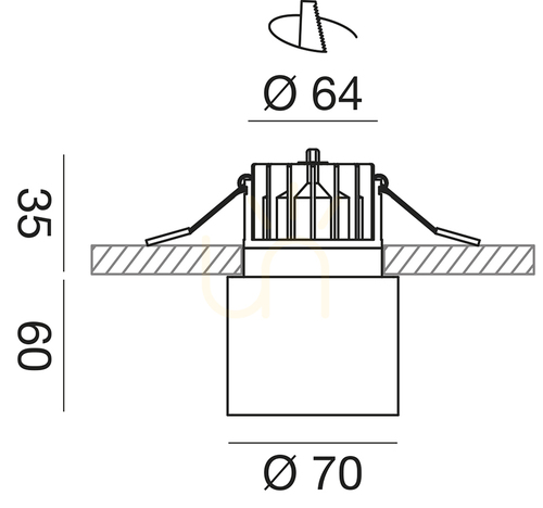Verifica GFA361 Corp de iluminat încastrat, alb, Gea Luce, IP54