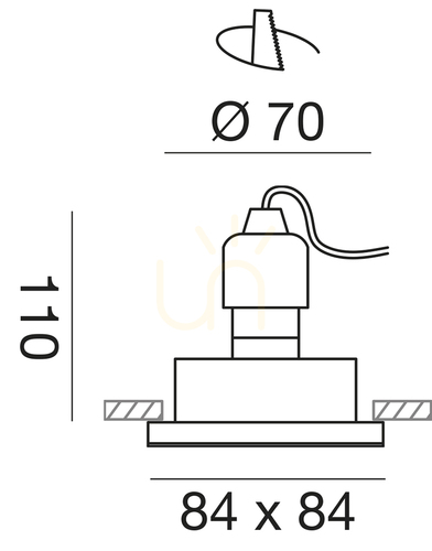 Verifica Corp de iluminat încastrat GFA375, cromat, Gea Luce, IP65