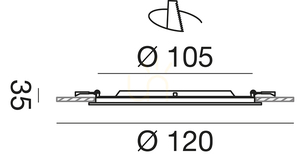 Corp de iluminat încastrat GFA750C, alb, Gea Luce small 1