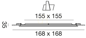 Lampă de încastrare GFA754C, albă, Gea Luce small 1