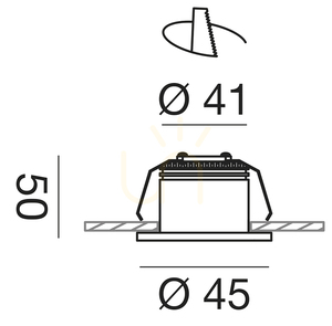 Lampă de încastrare GFA850N, albă, Gea Luce small 1