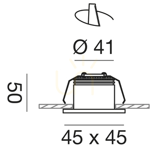 Corp de iluminat încastrat GFA851C, alb, Gea Luce small 1