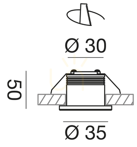 Corp de iluminat încastrat GFA901N, alb, Gea Luce small 1
