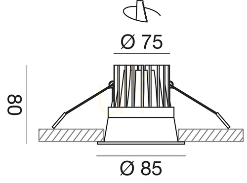 Verifica Lampă de încastrare GFA1010C, albă, Gea Luce