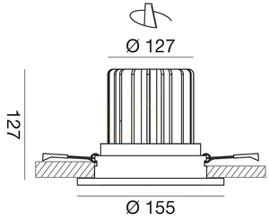 Lampă de încastrare GFA1042C, albă, Gea Luce small 1