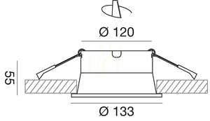 Corp de iluminat încastrat GFA1051N, alb, Gea Luce small 2