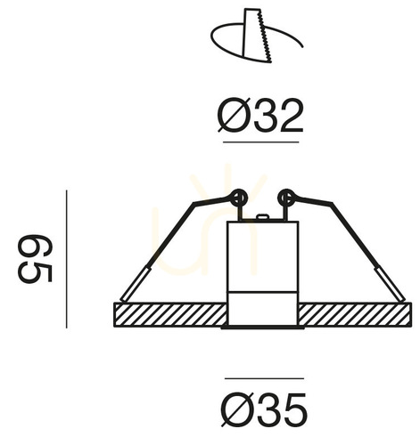 Verifica Corp de iluminat încastrat GFA1101C, negru, Gea Luce