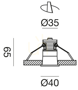 Lampă de încastrare GFA1110C, albă, Gea Luce small 2