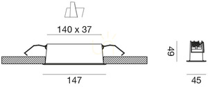 Lampă de încastru GFA1120C, albă, Gea Luce small 1