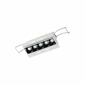 Corp de iluminat LED încastrat Gea Luce GFA1130N cu 5 puncte, alb/negru, 10 W, 4000 K small 0