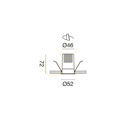 Verifica Corp de iluminat încastrat GFA1413C, negru, Gea Luce