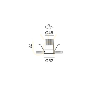 Corp de iluminat încastrat GFA1413C, negru, Gea Luce small 1