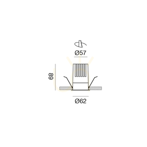 Lampă de încastrare GFA1414C, albă, Gea Luce small 1