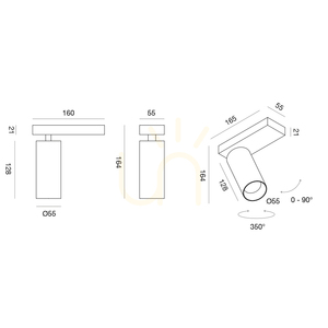 Lampa de tavan albă GFA1472C de la Gea Luce small 1