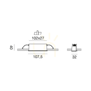 Corp de iluminat încastrat GFA1663, alb, Gea Luce small 1