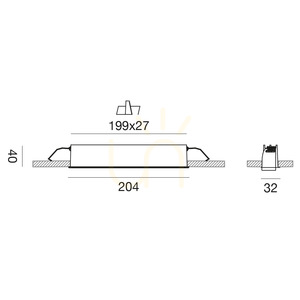 Corp de iluminat încastrat GFA1665, alb, Gea Luce small 1