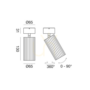 GFA1682C – Lampa de tavan albă de la Gea Luce small 1