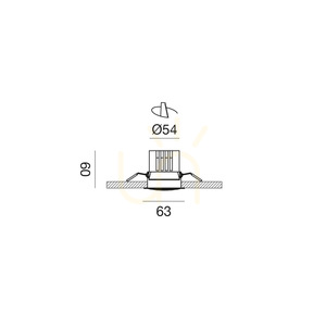 Corp de iluminat încastrat GFA1720, alb, Gea Luce small 2