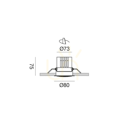 Verifica GFA1721 Corp de iluminat încastrat, alb, Gea Luce