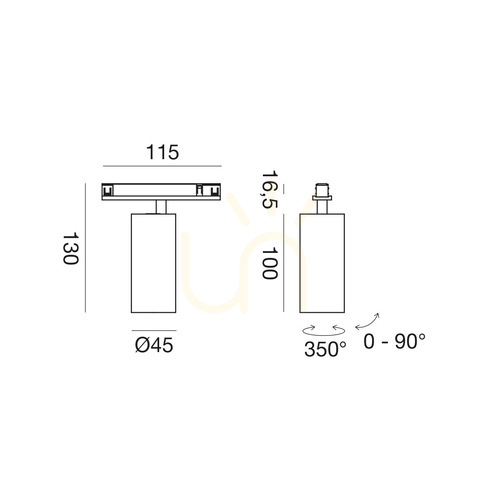 Verifica Spot magnetic auriu mat Gea Luce GFA1812 LED 10 W 770 lm 3000 K 30°