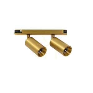 Spot LED dublu Gea Luce GFA1822 pentru șină magnetică 48 V, auriu mat, 2x6 W, 3000 K small 0