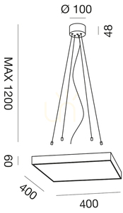 Lampă suspendată Gea Luce GKI310 albă 50 cm small 2
