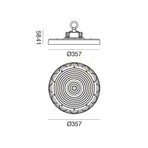 Verifica Corp industrial LED High Bay Gea Luce GLI022 200 W, 26000 lm, 4000 K, IP65