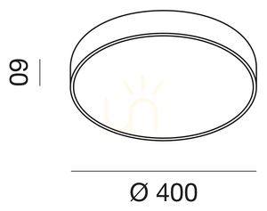 Lampa de tavan GPL300N, albă, Gea Luce small 1