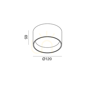 Lampa de tavan GPL333H, negru, de la Gea Luce small 1