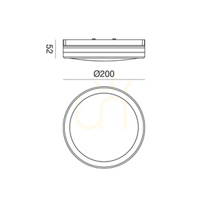 GPL341 Gea Luce – Lampa de tavan pentru exterior, negru, IP65 small 1